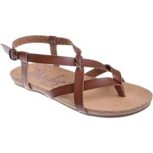 Blowfish Malibu Granola-B Scotch Brown Vegan Strappy Sandals Womens 7.5 NEW